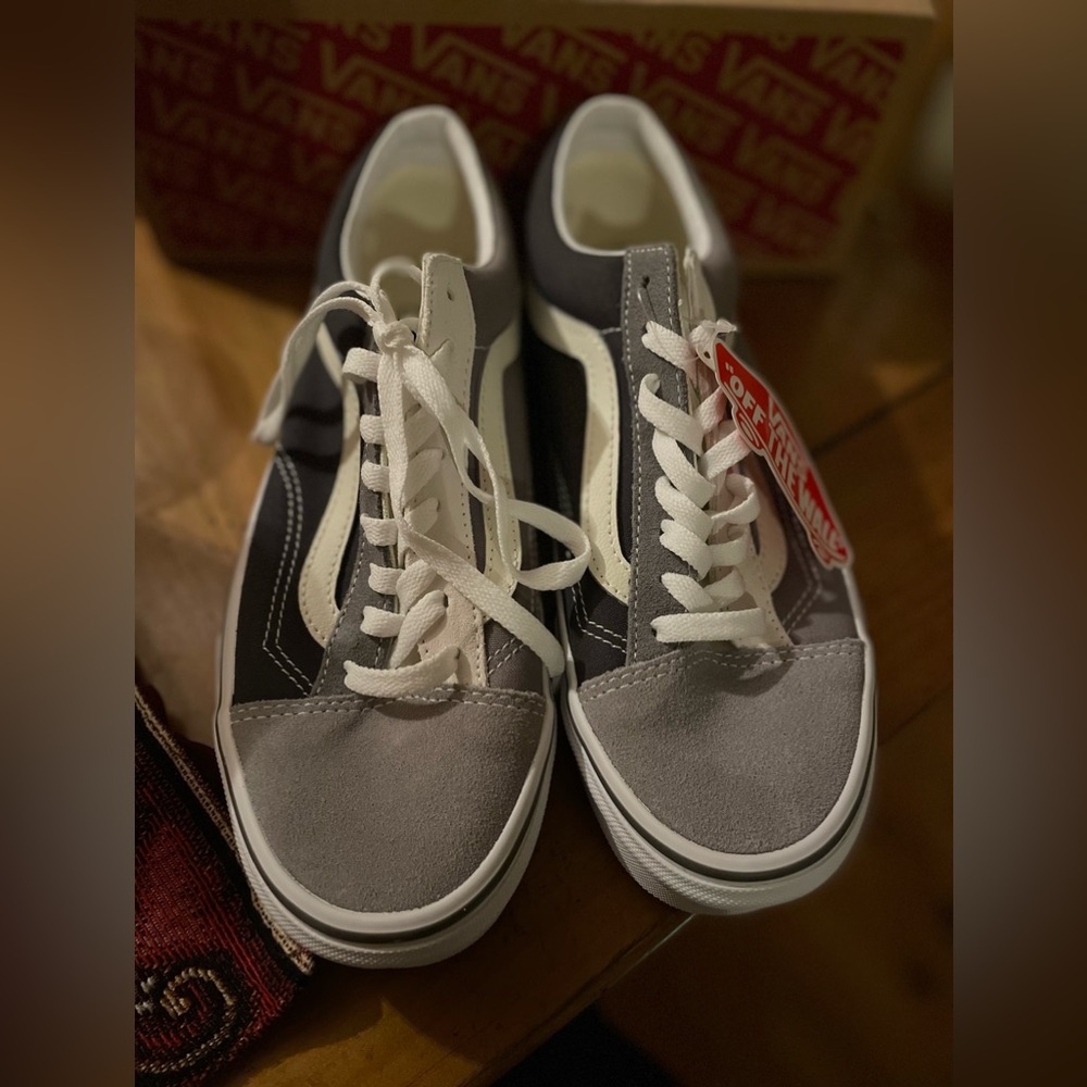 NWT VANS Color Block Grey/Navy